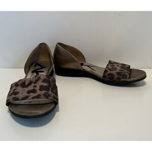 Anne Klein Sport Kaesha Sandals Shoes Leopard Womens 6.5M 6 1/2M